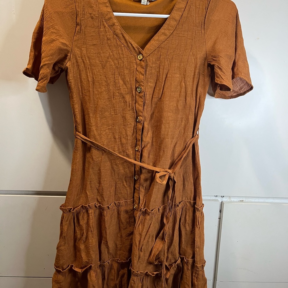 Speed Limit 98 Terracotta Midi Dress